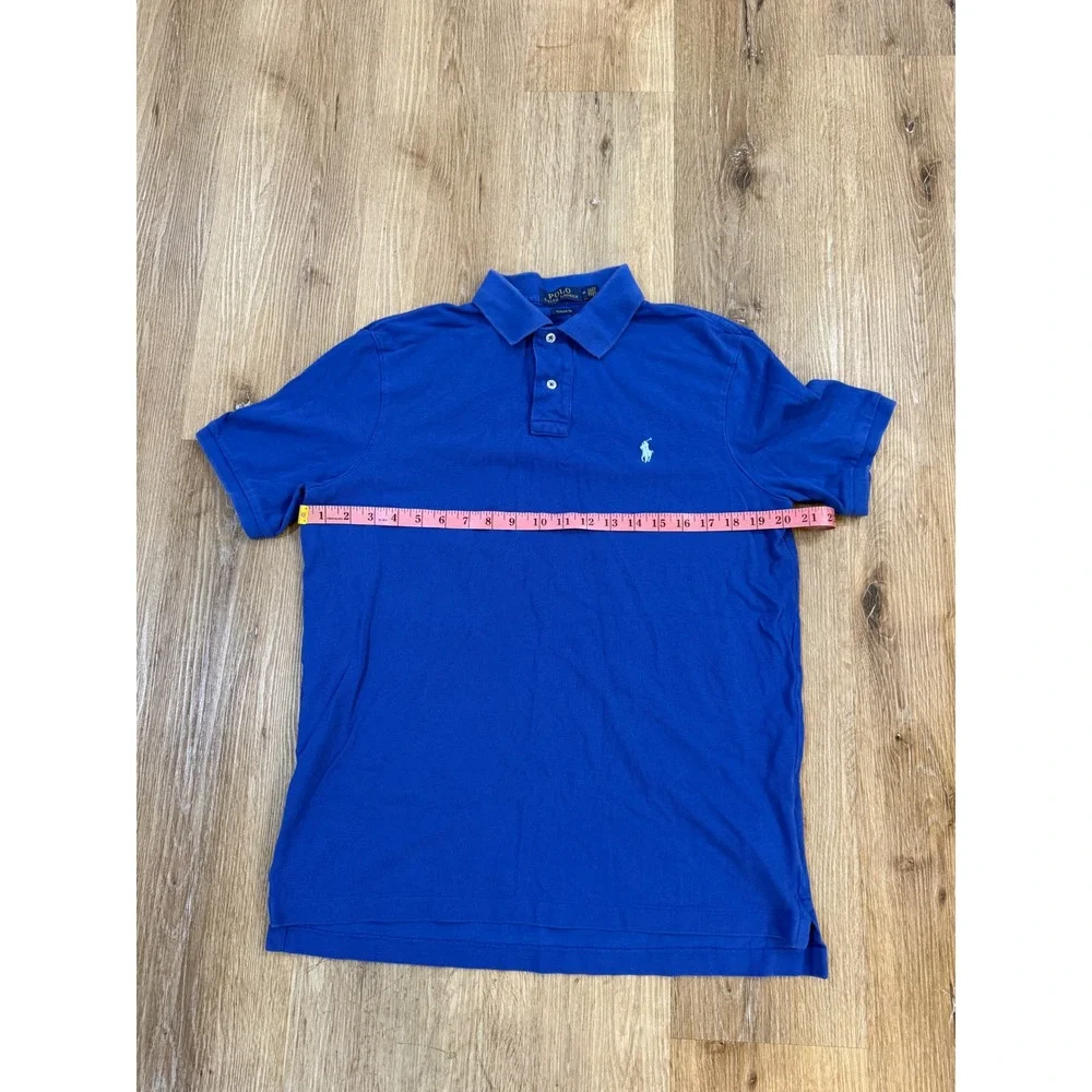 Polo Ralph Lauren Classic Fit Cotton Mesh Polo Shirt Mens M Royal Blue Preppy
